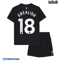 Camisa de Futebol Everton Jack Grealish #18 Equipamento Alternativo Infantil 2025-26 Manga Curta (+ Calças curtas)